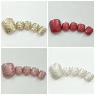 【定額デザイン／オフ込み】フットジェルネイル ラメワンカラー