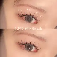 【LEDフラットラッシュ100本💎】ご新規様¥5500（オフなし˖*）