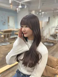 🎀大人気🎀顔周りカット➕透明感カラー➕1stepトリートメント