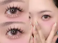 上下マツエク🤍上ダブルフラットorバインドロックつけ放題🎀下30本🎀LED＋1100円/Lカールあり/オフ込♡