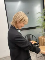 🩶新生活応援🩶デザインカット+ダブルカラー(明るくしたいけどブリーチはしたくない)