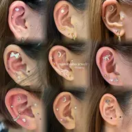 話題!👂🏻🎀🤍耳ツボジュエリー💎newメニュー化🤍かわいい✖️健康✖️美肌🎀両耳14パーツ👂🏻