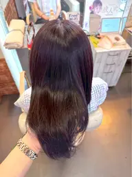 《ヘッドスパ＋カラー》❄️ 透明感仕込みの寒色カラー 🔷 寒色カラー／透明感／艶髪／ヘッドスパ／大人カラー