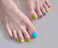 FOOT[初回オフ無料]👠「フット」二色☀️ワンカラーとラメ(パーツ、長さだしオフ別）