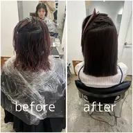 【✨人気No2✨】美髪ストレート(縮毛矯正)➕艶髪カラー(ワンカラー)➕Aujua1stepTR