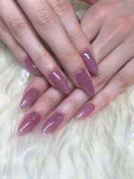 【形はアーモンド型‼️】フラッシュネイル💖お手元撮影させてください。