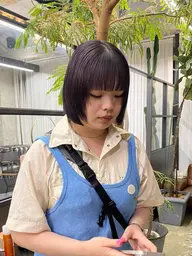 カット+カラー【切りっぱなしボブカット+ダメージレスケアカラー+クイックトリートメント】