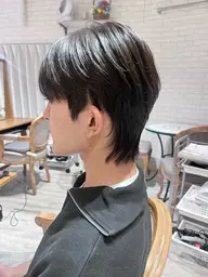 カット＋ダウンパーマ 全体の場合＋1500円