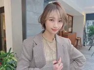 【人気・くくってもかわいい】(インナー・イヤリング)カラー+水分補給トリートメント