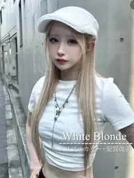 💍ご新規様限定💍傷ませない韓国風ハイトーン🫧最高級ケアブリーチダブルカラー+髪質改善1stepTR/ミニモ学割