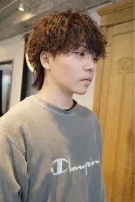 大人気！カット➕フェザーパーマ、サーフカール