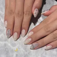 🎀オフなしの方限定🎀10本長さだし(チップ)&4本パーツのせ!ワンカラーorラメグラ❄️¥10200→¥6400