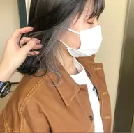 🍍　インナーカラー、イヤリングカラー＋全体カラー（前髪カラー、フレーミングカラーに変更可能)