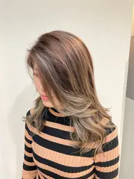 「当日予約可🌻」【立体感カラー】ハイライト、シャドウルーツ＋全体カラー＋ケアトリートメント／心斎橋🐙