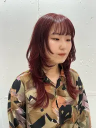 カット＋ブリーチ+暖色系カラー＋トリートメント