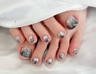 【FOOT★マシーンケア付き】50種類以上のデザインから選べる※お任せ＆持ち込みみ12100/オフはメニューより選択