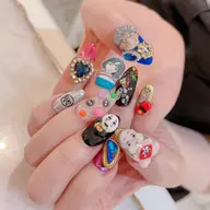 ボリューム満点💖3D.痛ネイルやり放題コース！長さ出し込み！オフ代+1000円