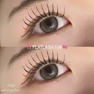 【冬限定】フラットラッシュ80本🦋初回オフ無料＆コーティング付🌷付け足し可⭕️