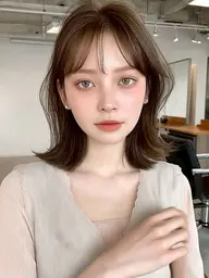 カット➕ケアカラー😸🩵