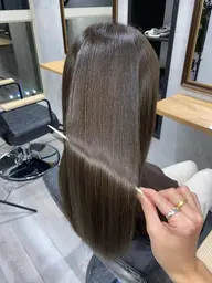 髪質改善＋透明感カラー髪質改善MIX　¥17500