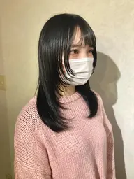 🇰🇷韓国風ヘアー🇰🇷カラー+韓国レイヤーカット+3stepトリートメント[ウルフカット　ブラウン系　オリーブ系]