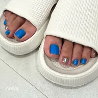 フットネイル🩵（ワンカラー/ラメ/フラッシュ）オフ＋¥1100