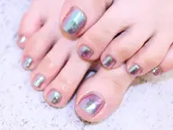 ◆フット◆【オフあり】🌈ミラー or エフェクトパウダー☆ワンカラーコース✨付け替えオフ無料✨