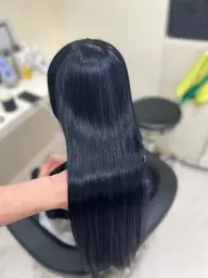 【人気No. 1】透明感ある暗髪、ブルーブラックにしたい方💎ケアダブルカラー＋髪質改善トリートメント💎