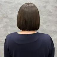 切りっぱなしボブ+ケアカラー+3stepトリートメント〔口コミ投稿〕当日相談可🫧アイロン/コテ巻き仕上げ🪽