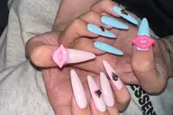 チップ10本長さ出し💅🏻ワンカラー又はラメグラ(カラー種類変更可、オフケア込)