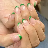 1000円オフ‼️オフありハンドネイル💅フレンチ🌈/恵比寿、パラジェル変更可＋¥1,100