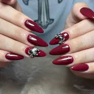 【チップ長さ出し】ワンカラー・ラメグラ+パーツ2個 ¥8500→¥7500 (オフ選択)