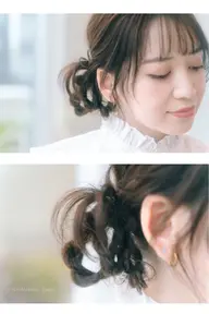 (早朝ヘアーセット)結婚式、イベントにヘアメイクアレンジ致しますイベントを楽しみましょう(9:00​〜​10:00)