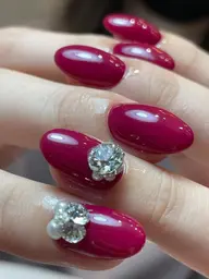 【美フォルム】うる艶ワンカラー🧸ハードジェル、パラジェル使用✨