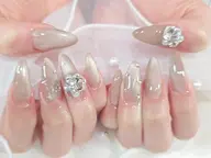 【韓国っぽちゅるんネイル💅】10本アート￥8800🎀オフ無料/無料パーツ1500以上✨透明感デザイン🧸