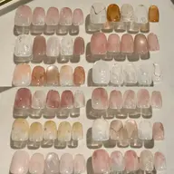 ♢U30限定♢【オフあり】⋆꙳⁎𓆸ニュアンスネイル꙳⋆ 24種サンプルからお選び頂けます※色配置変更不可