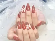 👑【ロング派さんに】チップ長さ出し10本＋ワンカラー／ラメグラ