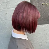 🍎【ブリーチなしWcolor】でpink、red🍇🍒パキッと​〜​大人ピンクまで♩