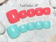 Footワンカラー(オフ+ケア込み)フットバス付き