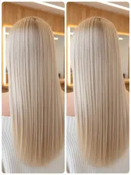 【ハイトーンロング✨】ダブルカラー+高級人毛100%シールエクステ80本💐《エクステ講師が施術》