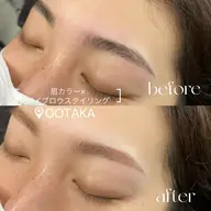 🩵男女問わず  【アイブロウカラー✖️眉毛デザインワックス+間引き+眉カット+仕上げメイク付き】