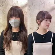 前髪、顔まわり小顔カット