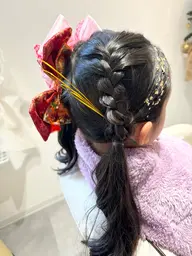 ⋆⸜ ⸜  ご予約受付中  ⸝‍ ⸝‍⋆〚七五三〛女の子🍒着付け×hairset×フルメイク