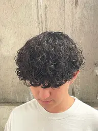 🎧❤️🔥【オシャレなトレンド】メンズカット+波巻きパーマ❤️🔥🎧