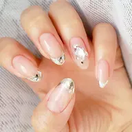 定額★ガラスフレンチ&ビジューネイル