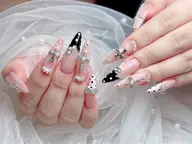 ✨チップ長さ出し✨持ち込みシンプルデザイン✨パーツ付け放題✨