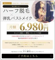 ハーフ脱毛（全身の中から13ポイントをセレクト！）18900円→6980円
