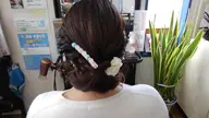 振袖の着付けとヘアセットとメイク