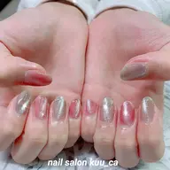 【オフなし】マグネットネイル❣️ガラストップコート仕上げ♡