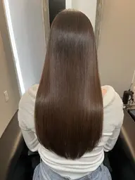 【全体カット不要でお得に🐈‍⬛】　🩶🐩前髪カット×プレミアム縮毛矯正×カスタムトリートメント🐩🩶